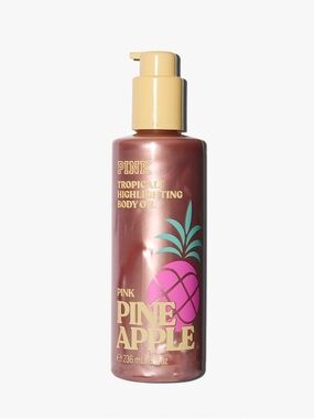NEW-PINK Tropical Highlighting Body Oil - Pineapple